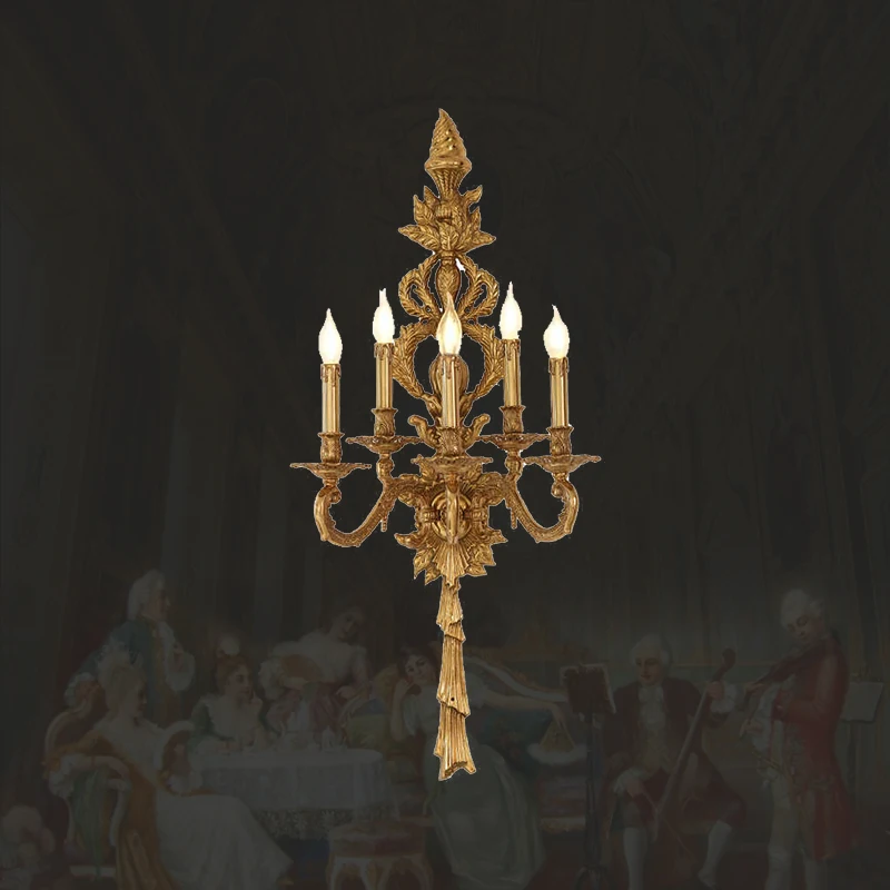 

French Big Wall Brass Lamp Design Wall Decor Light for Bedroom Hotel Light for Garden Living Room Wall Home Room Decor
