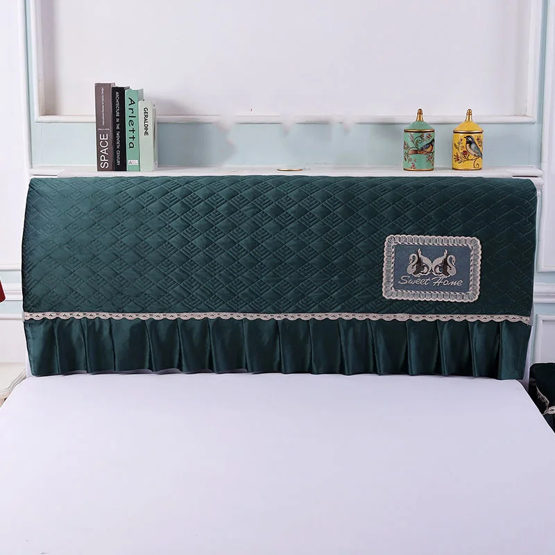 Autumn Winter Thickened Warm Bed Headcover Soft Anti-collision Cotton Interlayer Bedside Cover Home Universal Bed Headcover