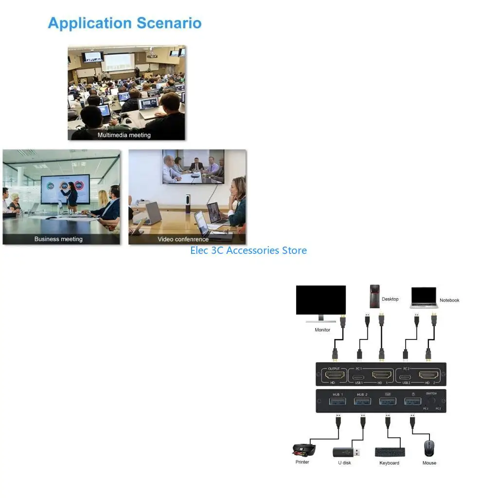 

Y51A MultiDevice Compatible HDTV KVM Switcher with Builts in Automatic Adjustment