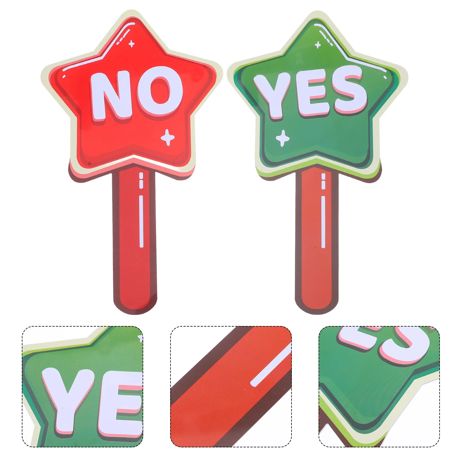 2pcs Classroom Voting Paddles Handheld Cards Double Sided Yes No Paddles Signs Judging Boards For Teachers Classroom Hand Signal