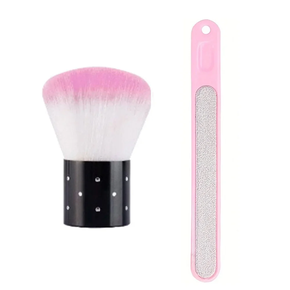 2pcs/set Professionals Nails Art Mushroom Brush Cleaner Dust Cleaning Brush Soft Nail Art Brush Manicure Cleaning Tools