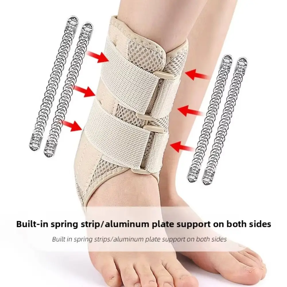 

Spring Bar/Aluminum Plate Sports Ankle Support Double-sided Support Elastic Adjustable Compression Ankle Sleeve Mesh Breathable