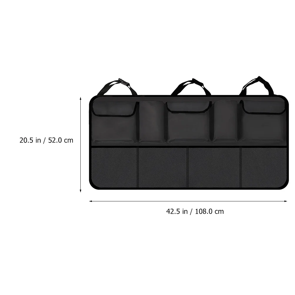 

Multi Functional Car Seat Back Organizer Storage Bag with Elastic Strap Mesh Seat Side Holder for Wallet Phone