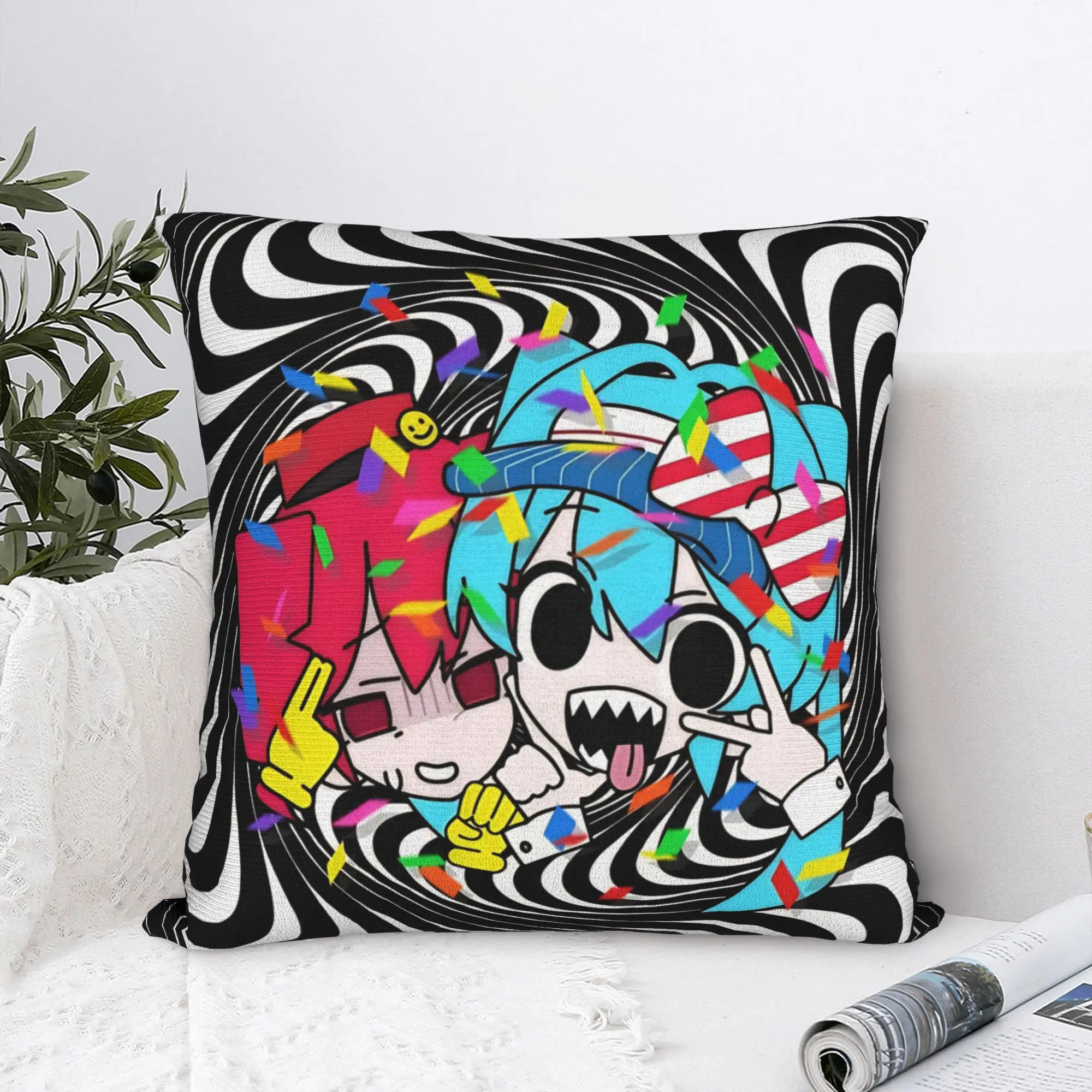 Mesmerizer Kasane Teto – taies d'oreiller carrées, housses de coussin d'horreur, housse de coussin créative en polyester pour siège 45x45cm