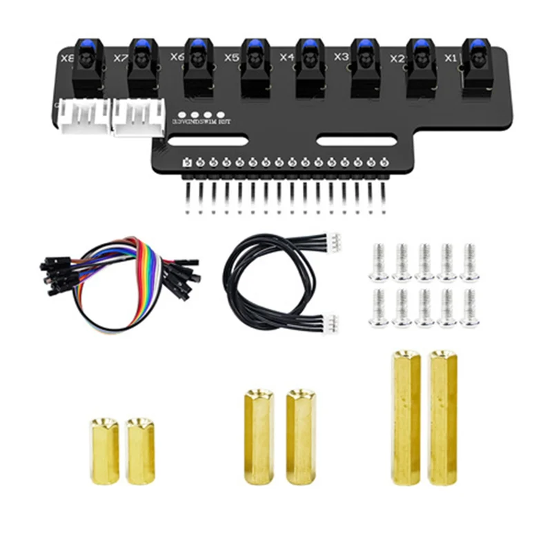 

Superb 1PCS 8 Channel High Precision Electronic Infrared Line Tracking Sensor Module Support Automatic Calibration