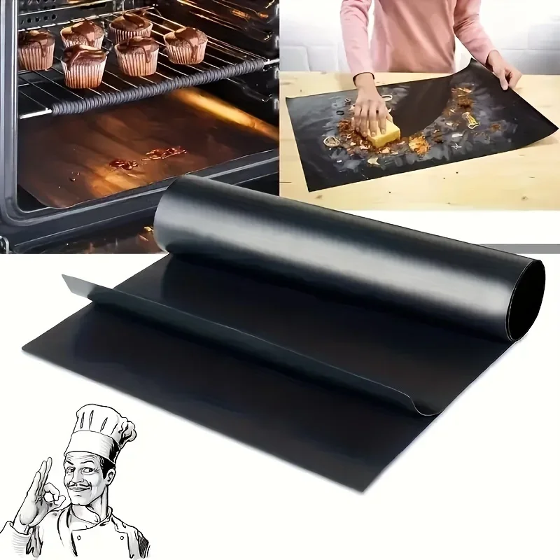 1/2pcs Oven Bottom Oven Liners, Non-stick Reusable Liners, Suitable For Electric Ovens, Gas Ovens, Toasters, Grills