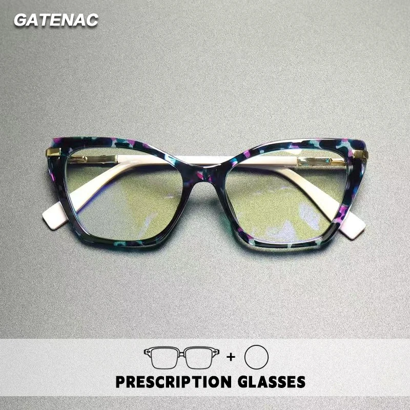 

Gatenac TR90 Reading Glasses Women Cat Eye Photochromic Anti Blue Light Prescription Glasses Female Progressive Myopia Eyewear