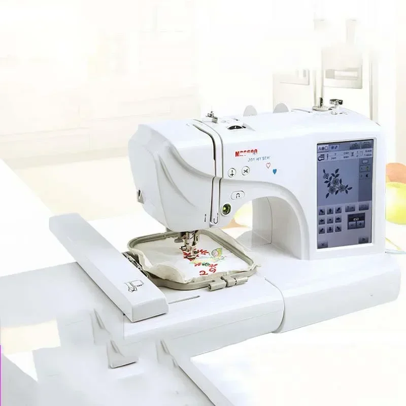 MRS600 Automatic Embroidery & Sewing Machine, Dual Voltage Household Sewing Tool for DIY Projects