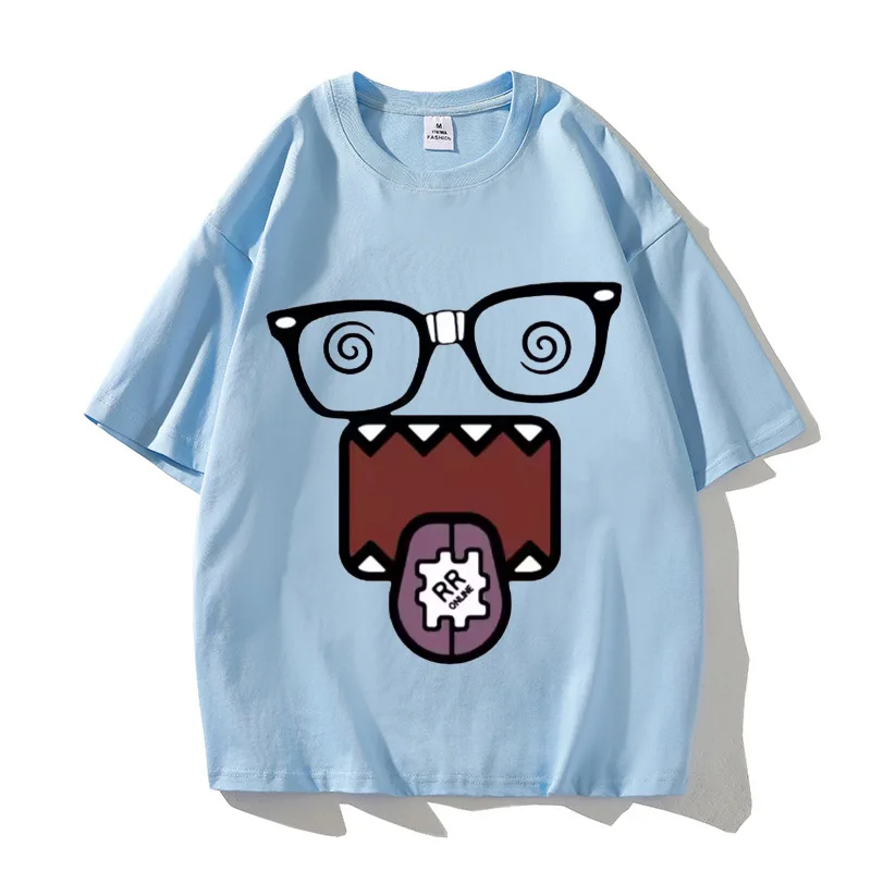 Camiseta Domo Kun Meme Divertido Hombre Mujer Algodón de Alta Calidad Casual Manga Corta Verano Streetwear 3