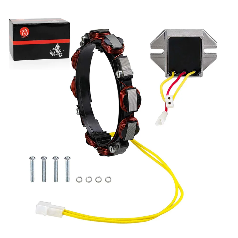 Lichtmaschinen-Statorspule 2-polig mit Regler für Briggs- und Stratton-Motoren 10–16 Amp 592830 Ersetzt für OEM 592830 696458 691064 – Detail 3