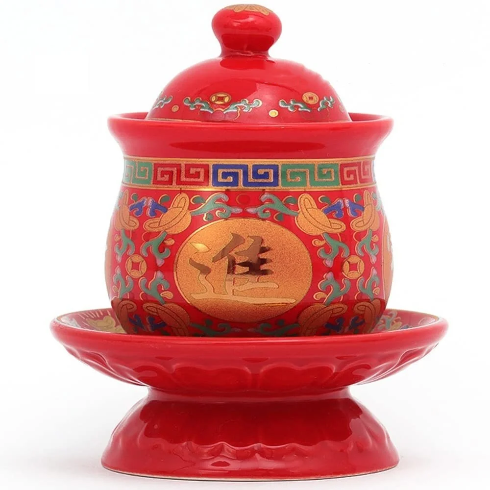 

12cm Ceramic Water Supply Cup Buddha Cup Guanyin Water Purification Cup