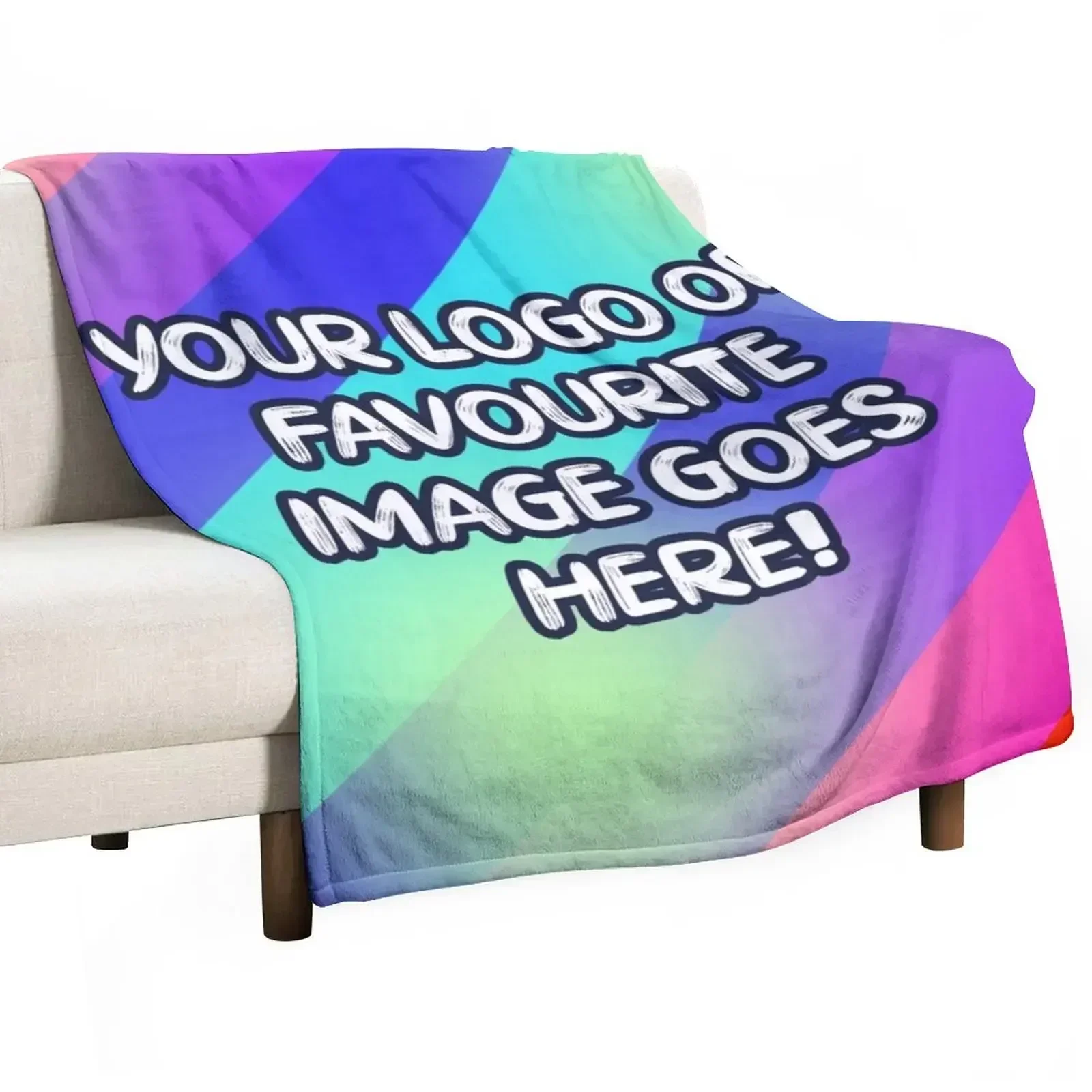 

Request your own custom images (Read Description) texts, logos, designs, memes, photos, posters Custom Throw Blanket