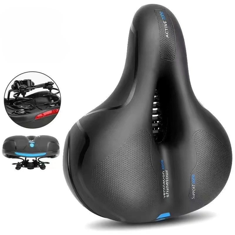 Atmungsaktives, weiches Fahrradsattelkissen, ergonomischer Komfortsitz für Elektrofahrräder, Mountainbikes, Fahrradzubehör – Detail 2