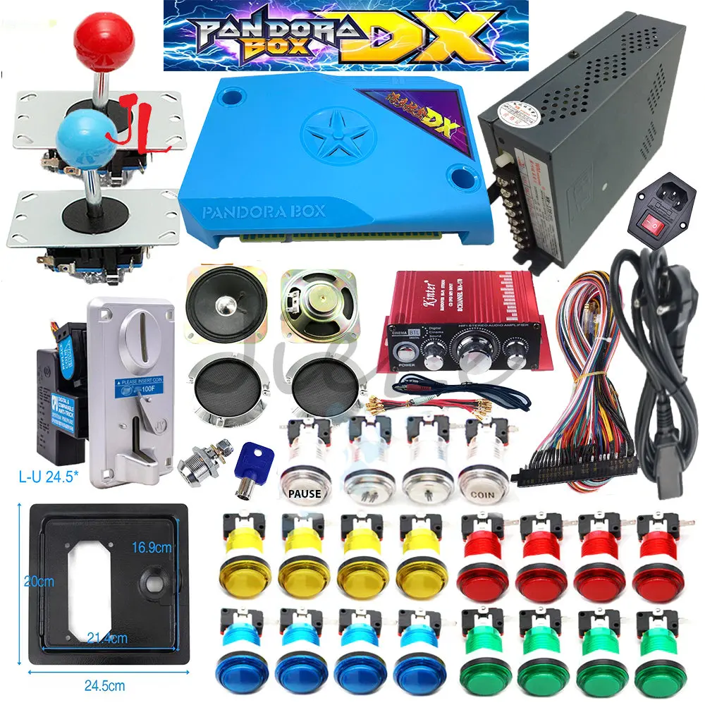 

DIY Arcade Machine Cabinet Bundle Kit Original Pandora Box DX 3000 in 1 Jamma Game Console LED Push Button Copy SANWA Joystick