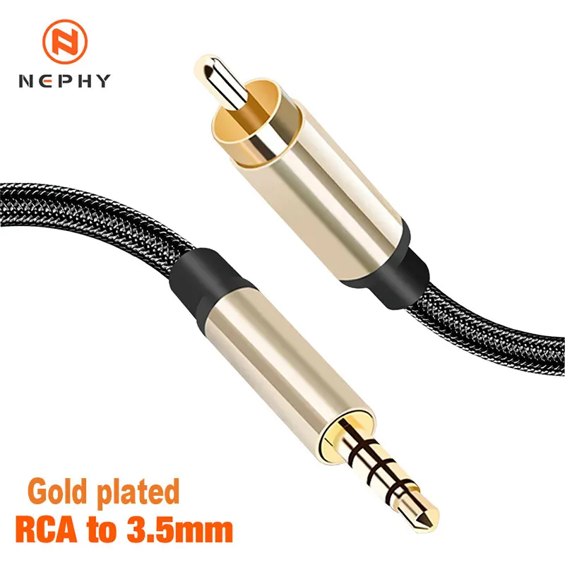 Gold-plated Digital Coaxial Audio/Video Cable Stereo SPDIF 3.5mm Jack to RCA Male for TV/Speakers/Amplifier Speakers 0.5m 3m 5m