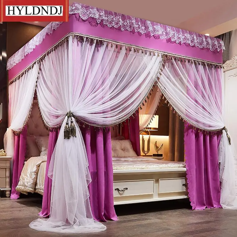 New Integrated Fully Closed Shading Mosquito Net Cloth Curtain Double-Layer Mosquito Net Thickened Cloth Curtain Without Bracket