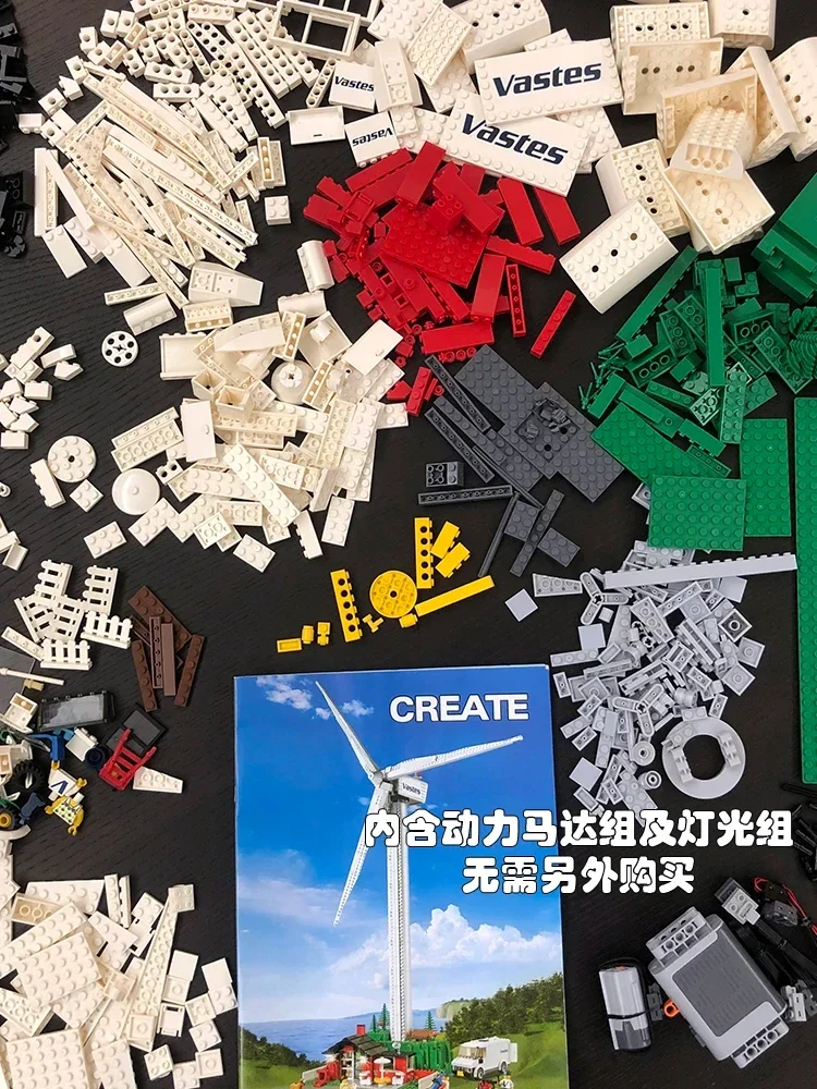 Elektrische Windmolen Generator Model 10268 Bricks Speelgoed Voor Jongen Kids Gift 844 Stuks Creatieve Serie Vestas Windturbine Bouwstenen
