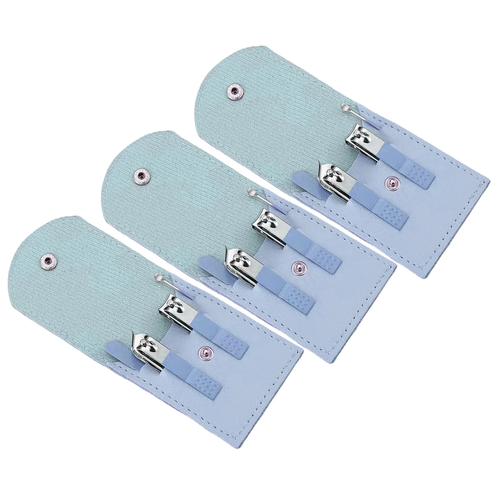 

3 set Professional Manicure Set For Women Pedicure Grooming Travel Portable Storage Case Sharp Thick Nails Trimmer Comfortable