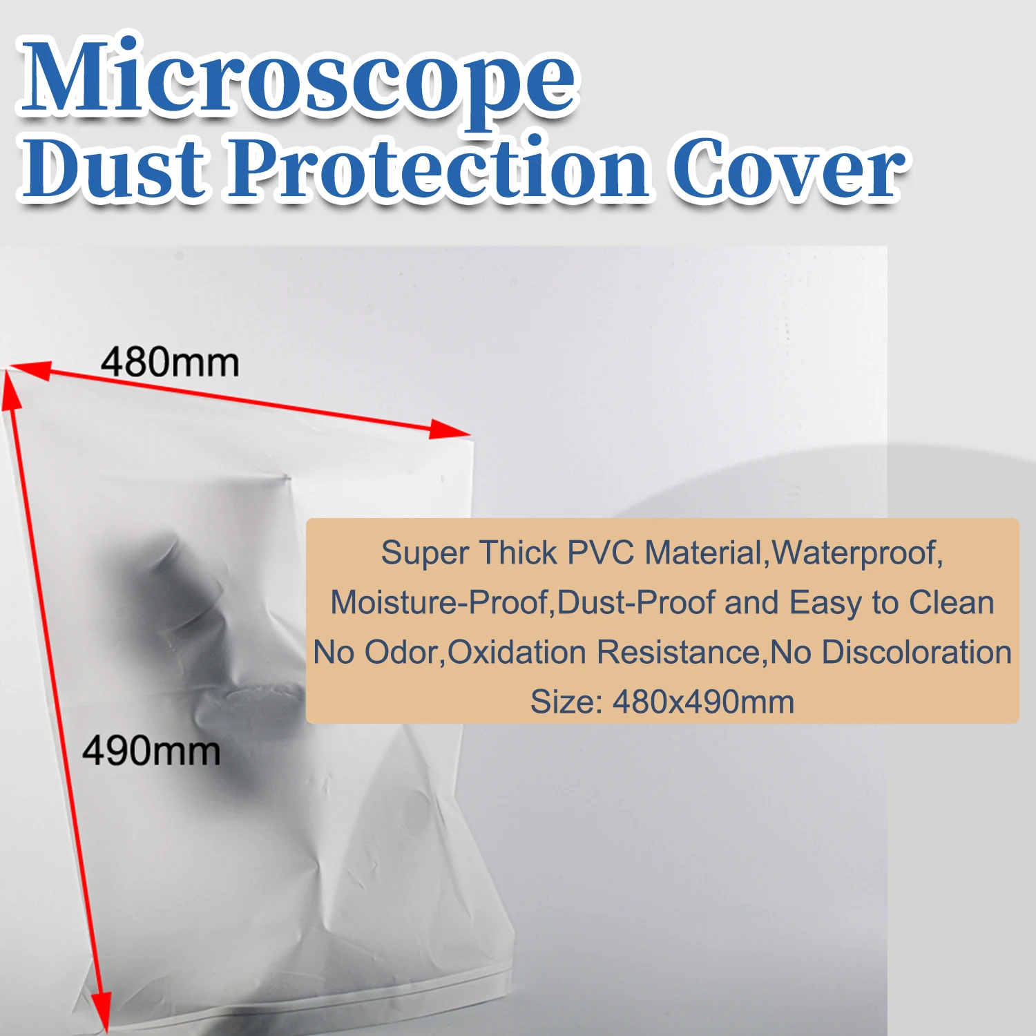 KOPPACE 480X490mm Copertura antipolvere per microscopio adatta per microscopio video stereo per prevenire la polvere grassa