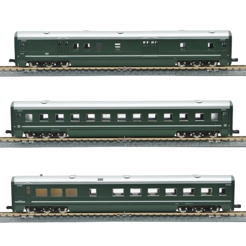 Модель поезда N Scale 1/160, железная дорога Южная манчурия, 1-й тип 979 локомотив + 6 легковых автомобилей, модель поезда, деревянная коробка в упаковке