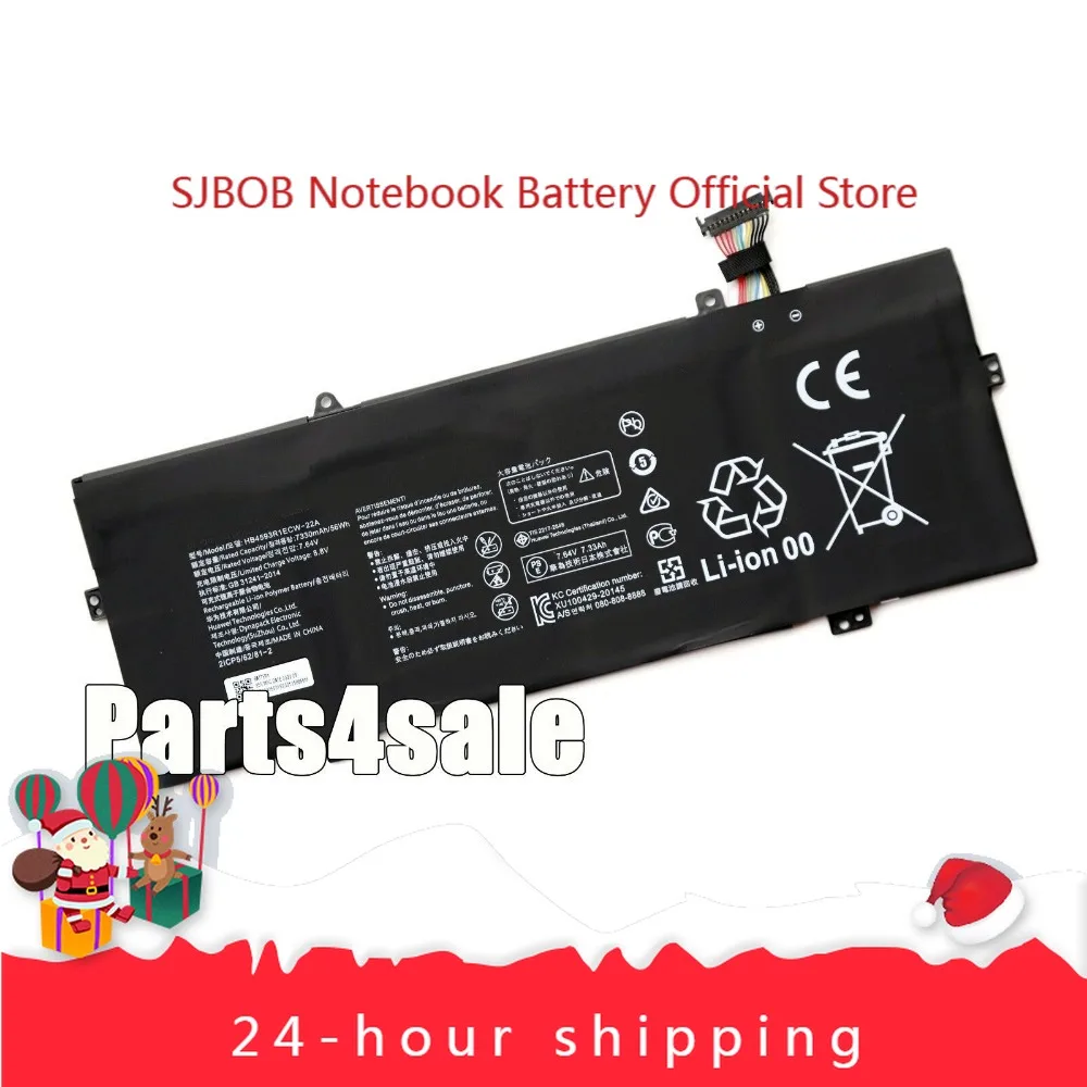 

Оригинальный аккумулятор HB4593R1ECW-22A для Huawei MateBook 14 2020 2021 AMD KLVL-WFH9, аккумулятор для ноутбука