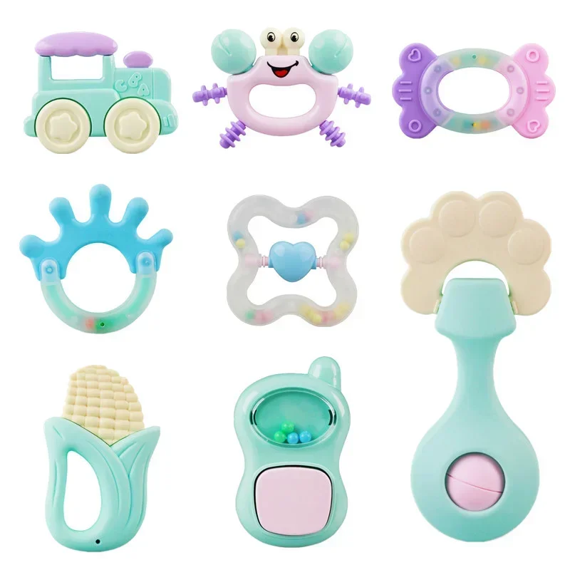 Newborn Baby Silicone Teether Children Toddler Beads Teething Toys Teethers Kids Infant Molar Stick Bathing Toy