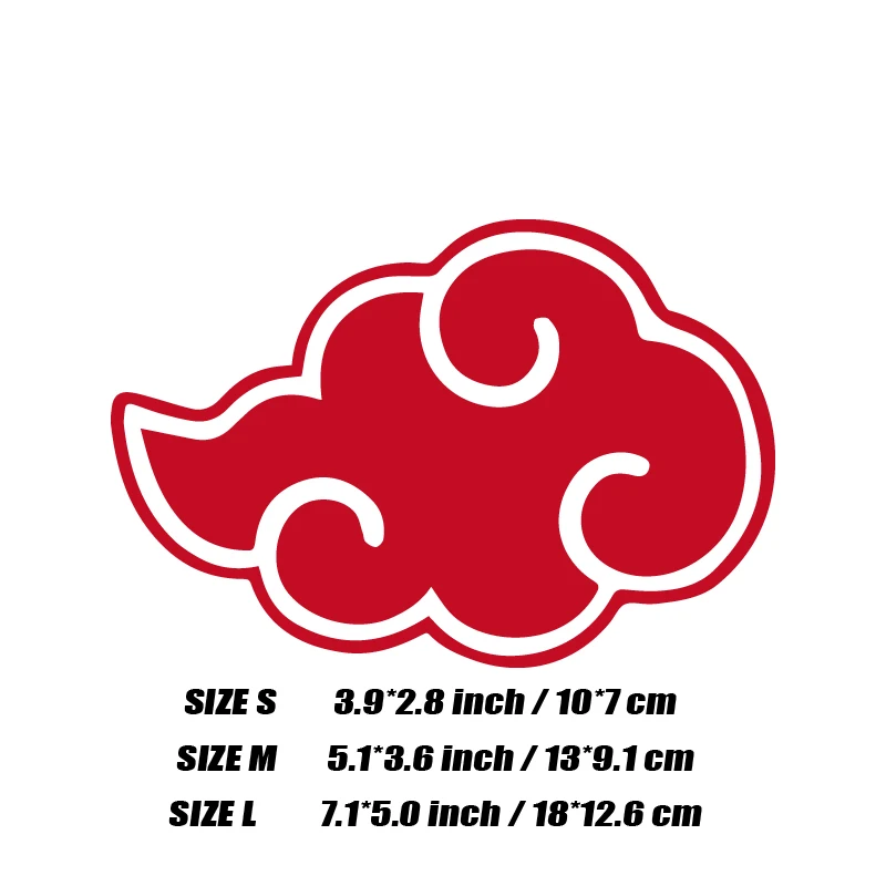 Akatsuki Auspicious Clouds Anime Vinyl Sticker, High Quality Waterproof Decal for Cars, Trucks, Motorcycles and Laptops