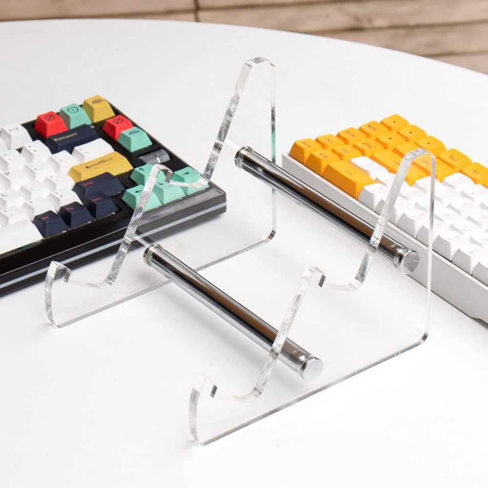 Keyboard Display Stand Stable Acrylic Transparent Single Layer for Computer Mechanical Keyboard Storage Holder Support Game PC