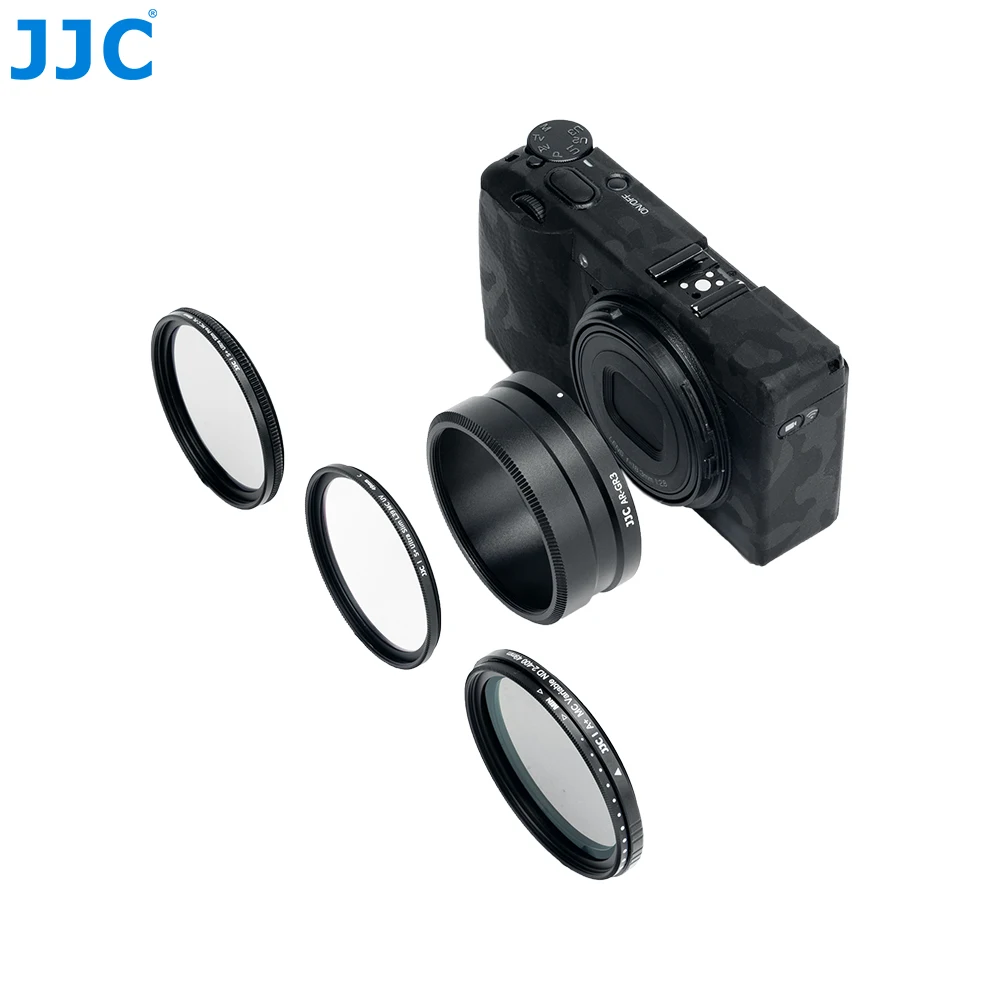 Pierścień Adapter obiektywu JJC AR-GR3 do Ricoh GR III GR3 GR IIIx GR3X GRIIIx można zainstalować GW-4 filtr obiektywu, jak GA-1 GA-2 AR-GR3