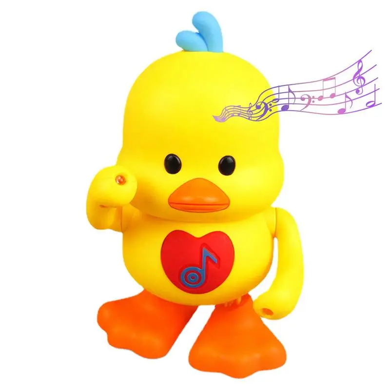 

Musical Duck For Baby Dancing Walking Yellow Duck Interactive Action Flapping Light Up Dancing Duck For 1-Year-Old Baby
