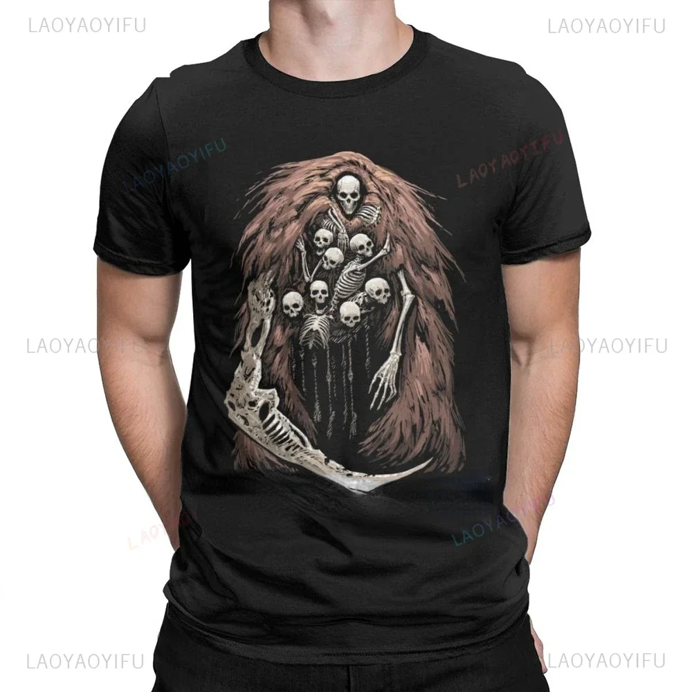 

Dark Souls Skeletons Skulls Scary Funny Premium Printed the Gravelord black humor t shirt for men