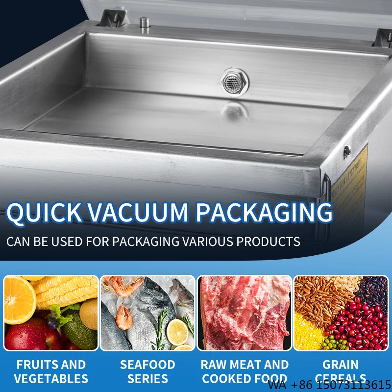 FUBEI DZ-260A 110V/220V Compact Semi-Automatic Household Single Chamber Vacuum Sealer for Food Grains Textiles  Driven