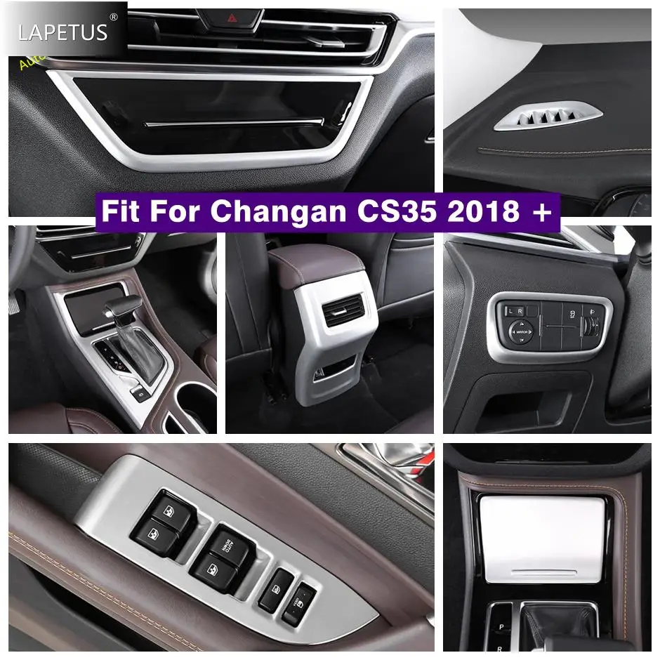 

ABS Matte Style Air Condition Outlet / Window Lift / Lights Control Frame Accessories Cover Trim For Changan CS35 2018 2019 2020