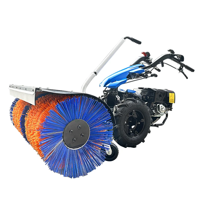For Garden Driveway Sidewalk Application, Walk‑behind Snow Sweeper User‑Friendly Snow Thrower Outdoor Winter Cleaning Machine