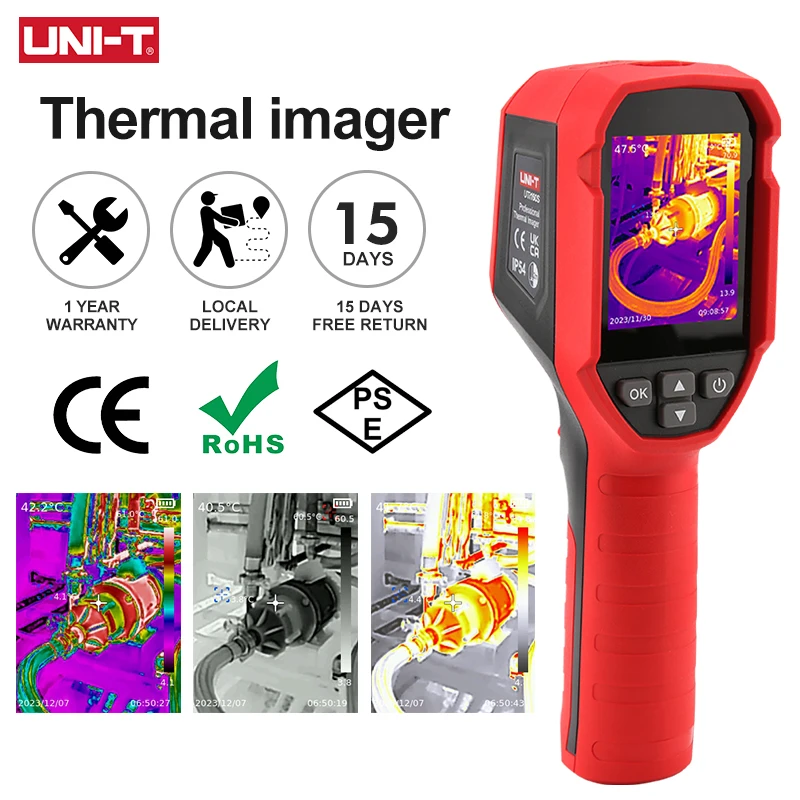 Cámara termográfica UNI-T UTI160S UTI120S, cámara de imagen térmica, Detector de calefacción de suelo, prueba de circuito PCB IP54