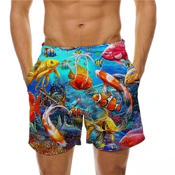 Animal Fish 3d Y2k Shorts Men Sea Creature Graphic Beach Shorts Kid Loose Casual Swimsuit Sports Pants Fashion Hawii Swim Trunks