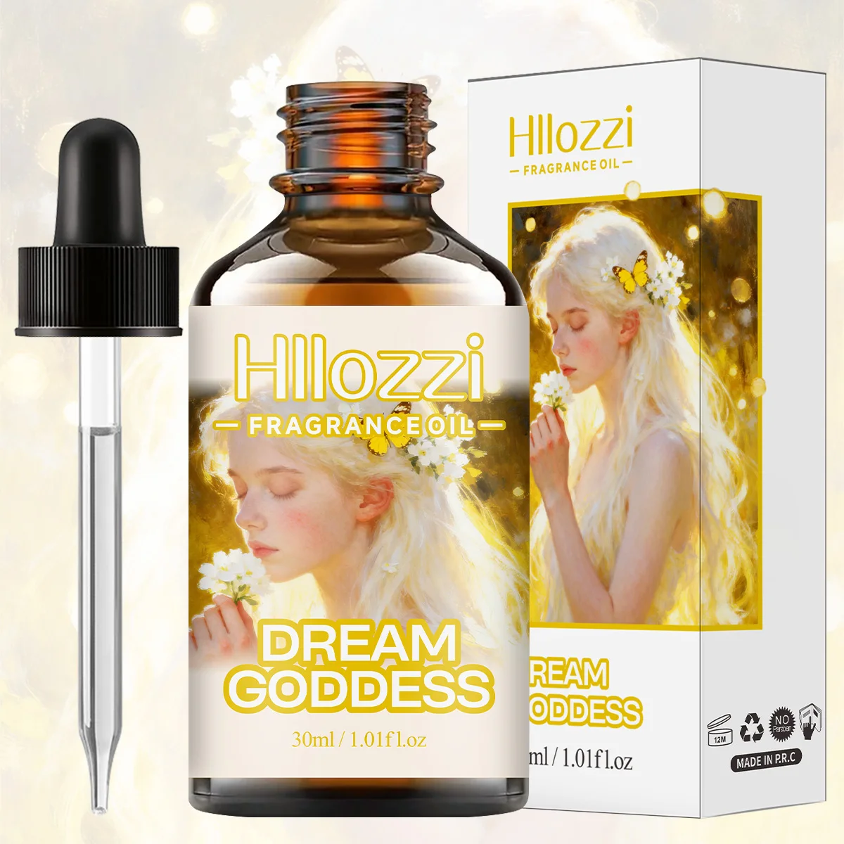 Das ätherische Öl „Goddess Dream“ hat ein erfrischendes Aroma und eignet sich für Aromatherapie-Diffusoren, Luftbefeuchter und DIY-Bastelarbeiten.