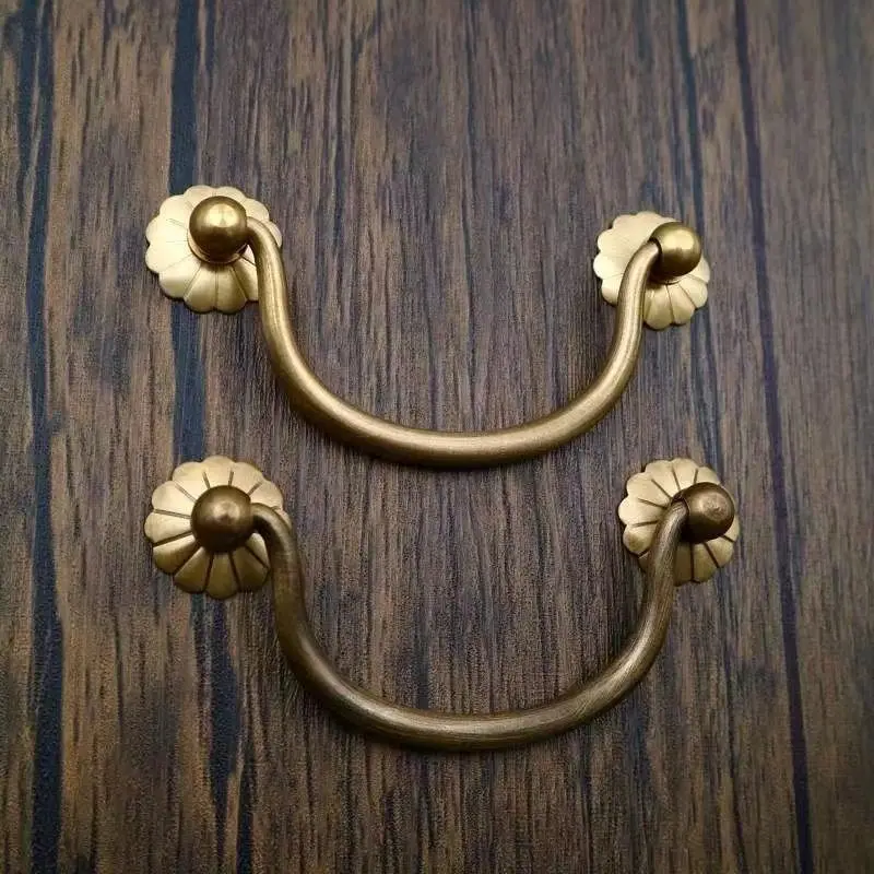 5 Pieces Solid Brass Drawer Pulls Dresser Jewelry Box Knobs Pull Out Drawer Furniture Handles Cabinet Handle Kitchen Handles