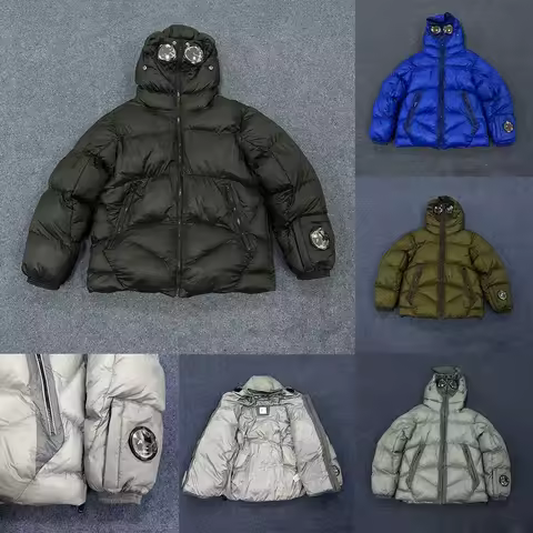 2025 Autumn and Winter Men's and Women's Hooded Outdoor Hiking Warm Windproof Thick Down Jacket