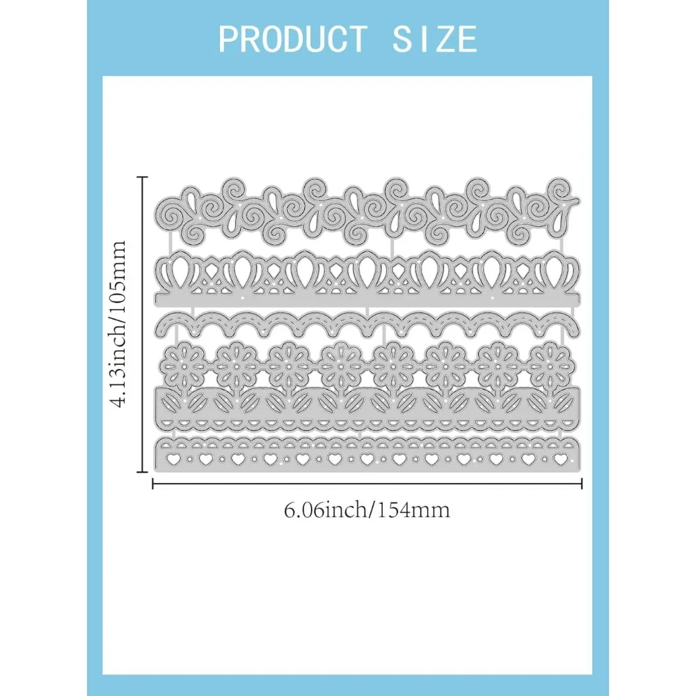 1 Stücke Spitze Thema Kohlenstoffstahl Stanzformen Schablonen Blume DIY Präge Schablone Metall Stanzungen für Kartenherstellung DIY Sammelalbum