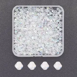 3 4 6mm AB Color trasparente bicono Crystal Beads Box Set di perline di vetro biconico Kit distanziatore allentato per gioielli che fanno braccialetto fai da te