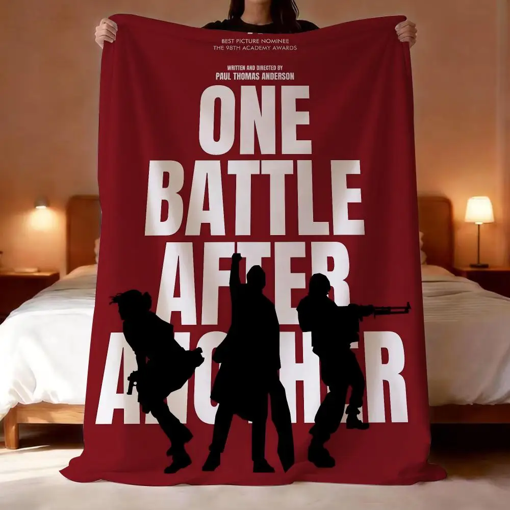 Movie One Battle After Another Throw Short Plush Throw Blanket Soft Skin-Friendly Multi-Scene Home Office