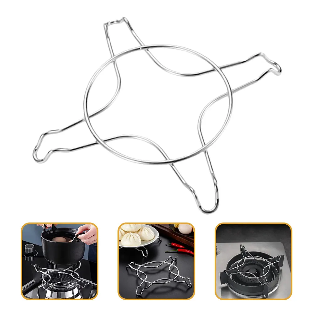 

2Pcs Stainless Steel Gas Stove Rack Anti-Skid Wok Support Rack for Camping Stoves Gas Ranges Kitchen Stove Holder Heavy Duty