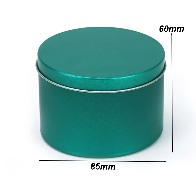 12Pcs Candle Jars With Lid Bulk Round Metal Tin Box Black Silver Green Candle Spice Tins Cans Cosmetic Samples Empty Storage Box