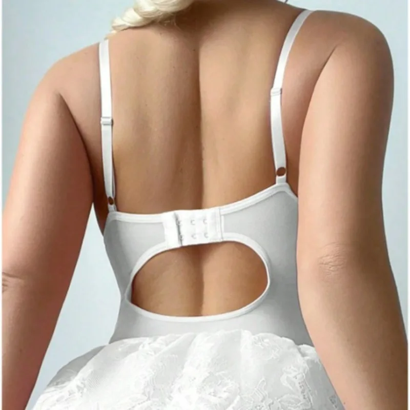 Lace Fancy Patchwork Garters Sexy Lingerie Girly Pink Corset Dress Stocking Matching Cute Sexy Uniform Lingerie New
