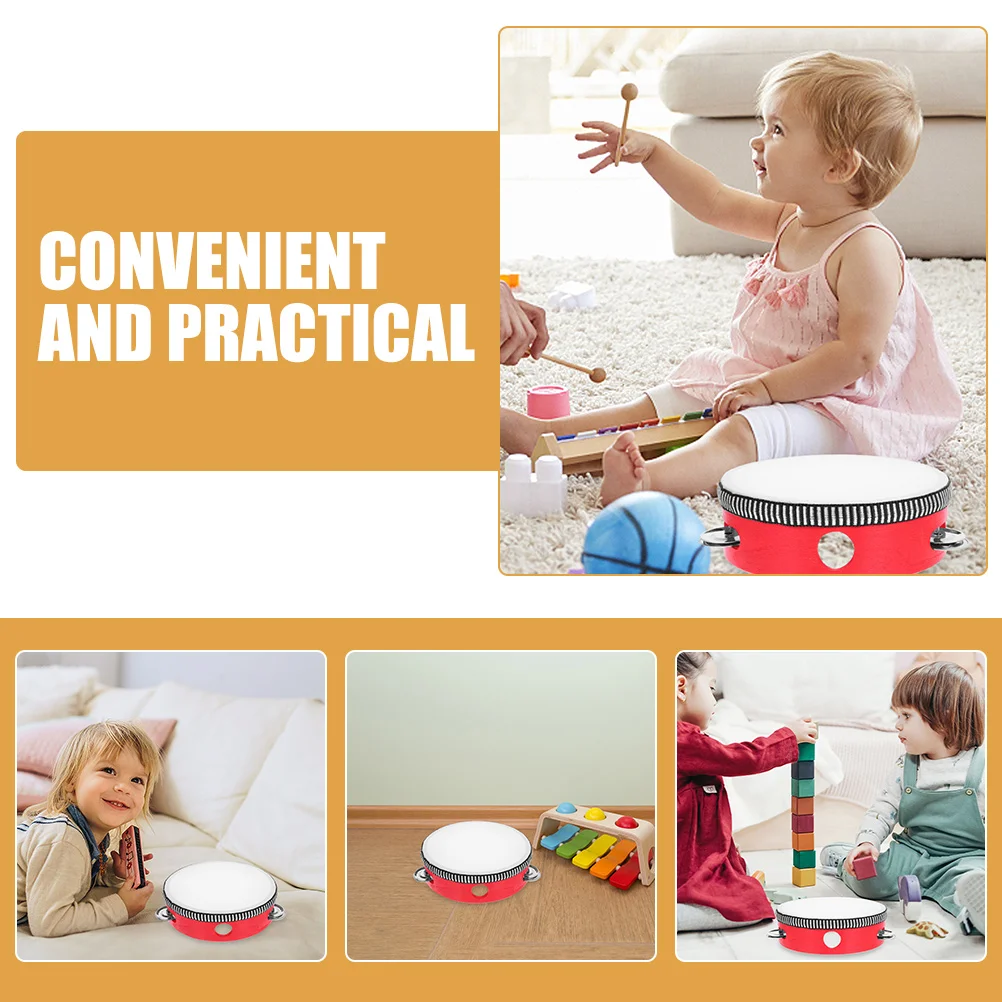 

Tambourine Hand Held Percussion Drum Toddler Instruments Kids Tambourines for Adults