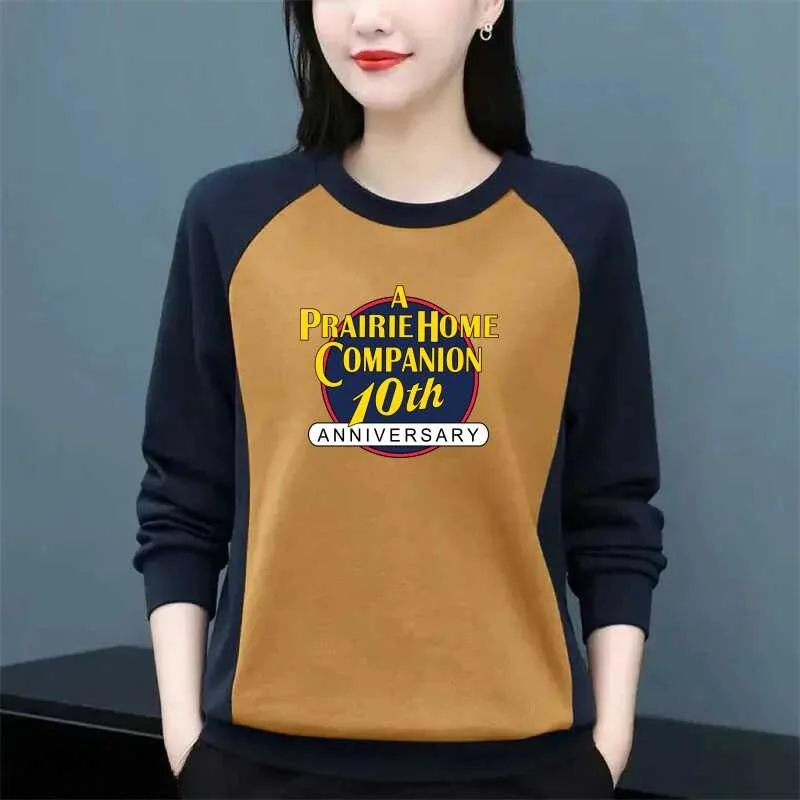 

Thickened Fleece Long Sleeve Women's T-shirt Base Shirt Inner Wear Top for Middle-Aged And Elderly Mothers Korean Style round...