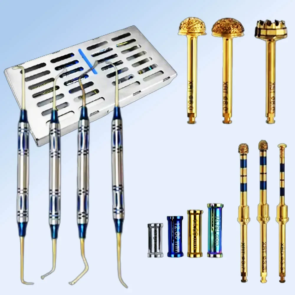 

Комплект для подъема зубной пазухи с имплантационными сверлами, стопорами, периодическим сепаратором и хирургическими инструментами для внешнего подъема