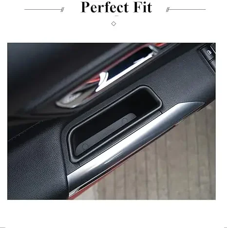Autotür-Seitenablagebox für Ford Mustang 2015-2021 Griff-Tasche Armlehnen-Telefonhalter Innenraum-Zubehör – Detail 3