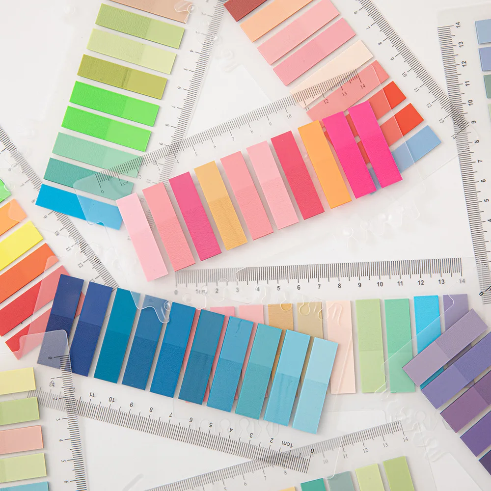 

Прозрачные индексные стикеры PET Notes, 10 цветов, для студентов и офиса